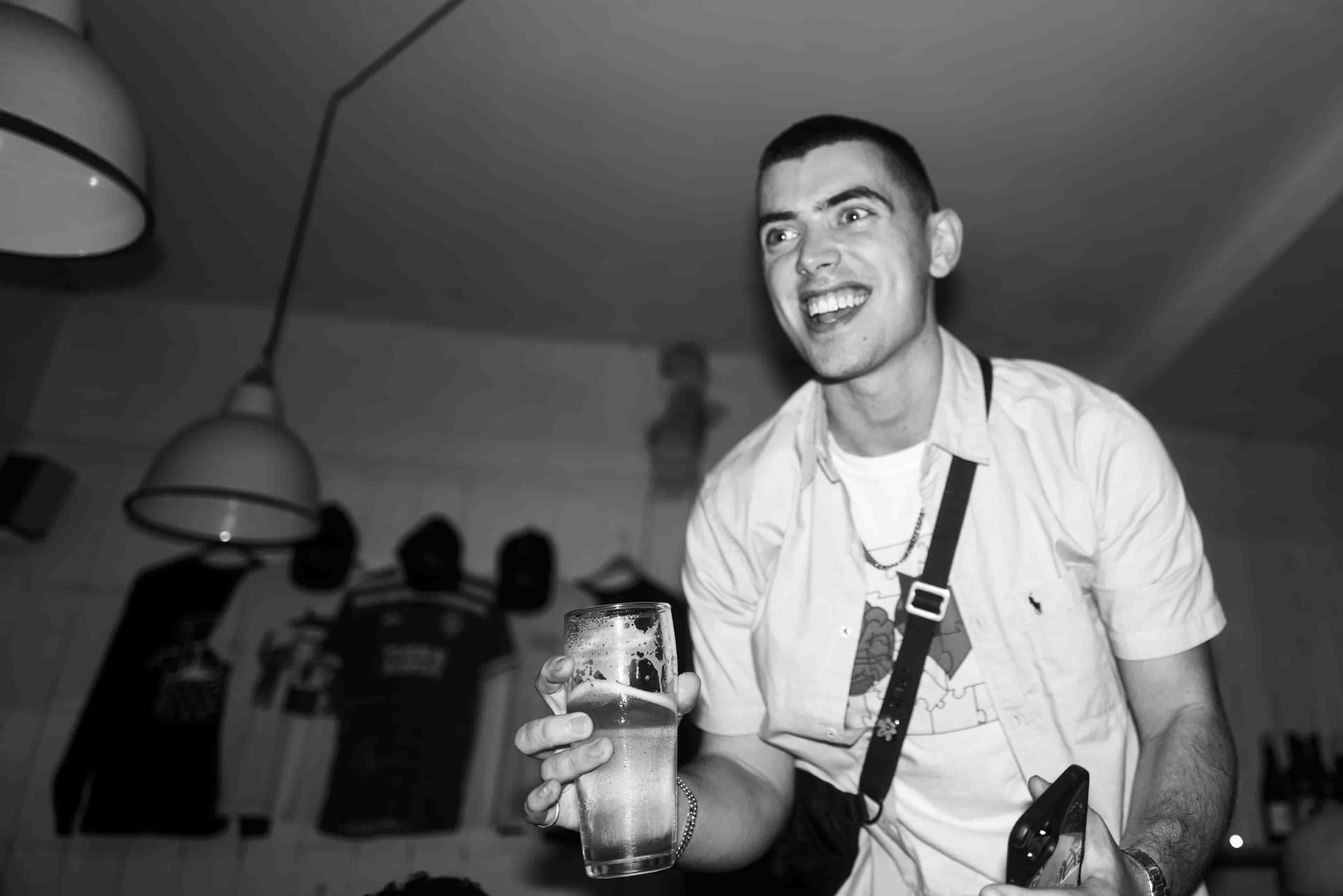 Patron having a good time.