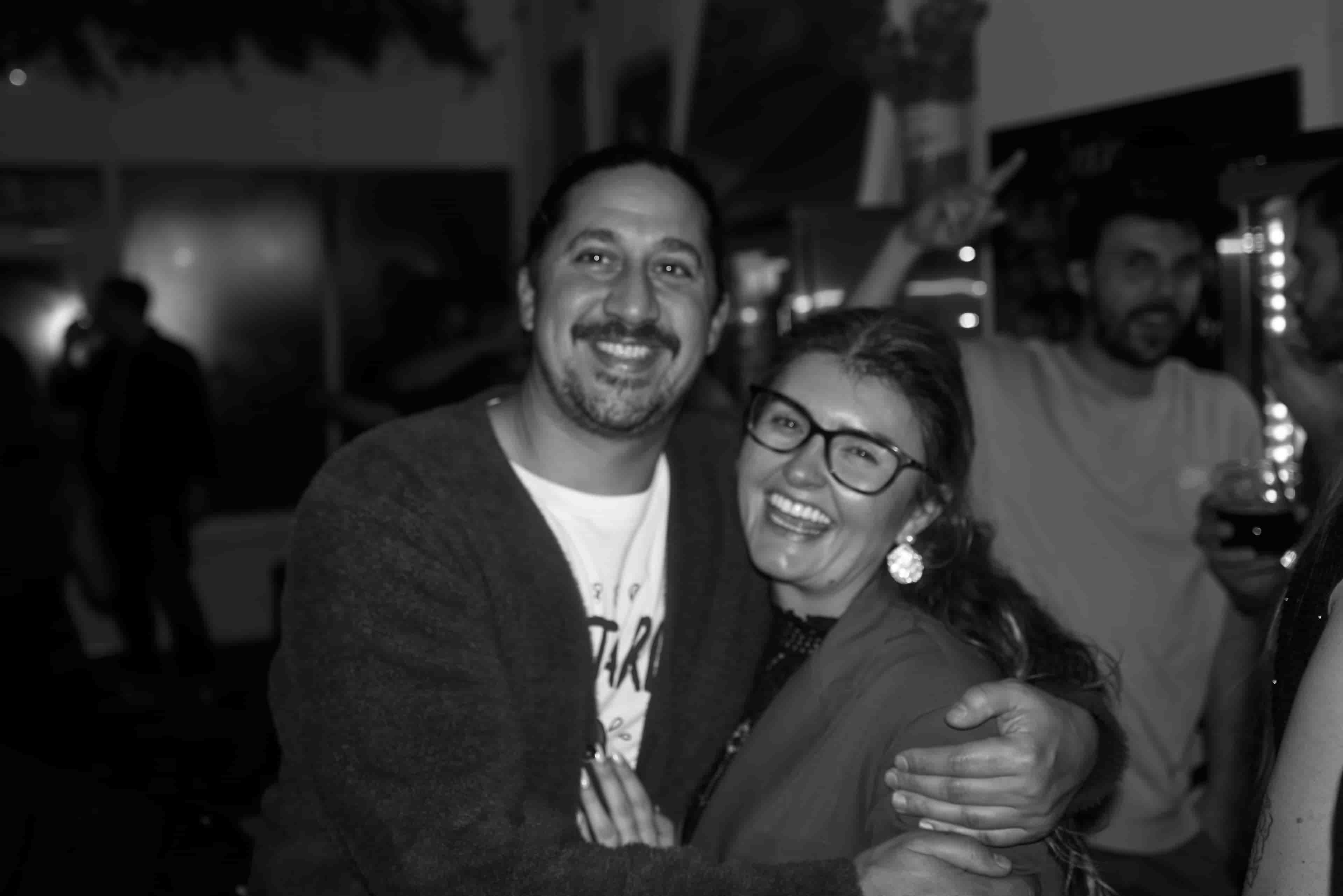Two people posing for the camera.